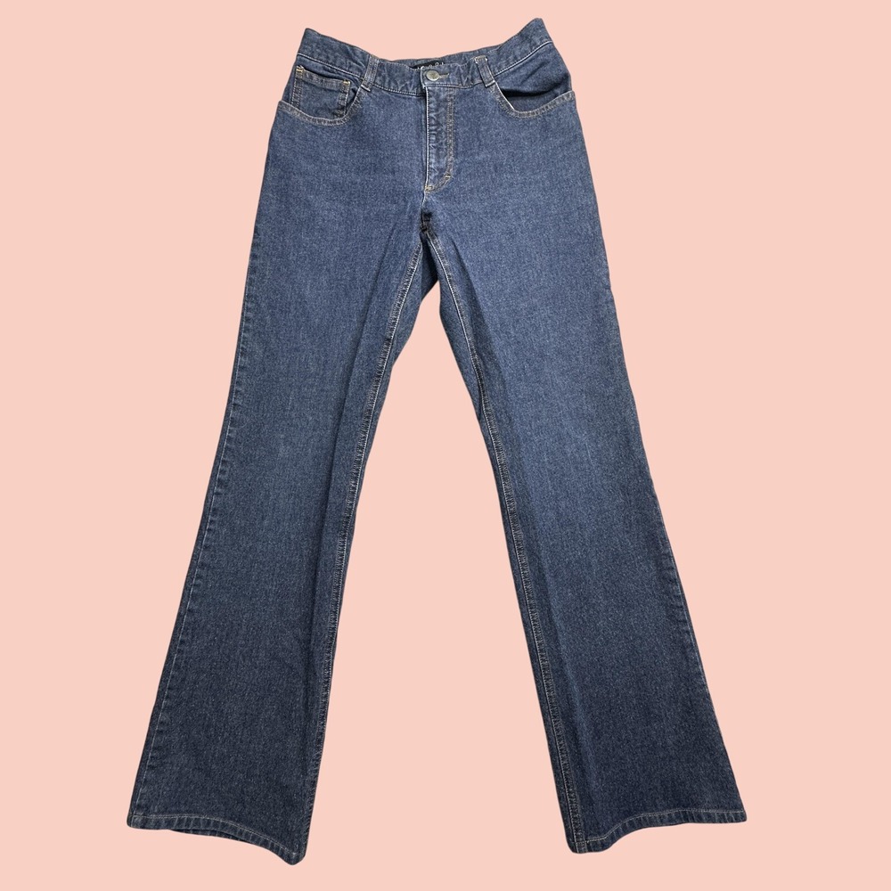 Theory Jeans Womens 25 Blue Flare Dark Wash High Rise Denim Classic Minimalist
